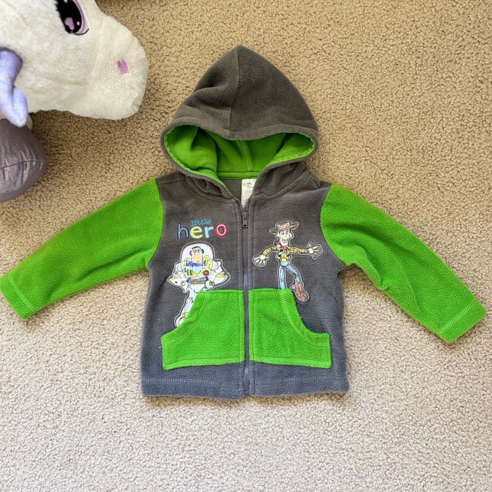 🪐 Disney Baby Fleece Hoodie - Toy Story Woody & Buzz (12-18M) 🪐